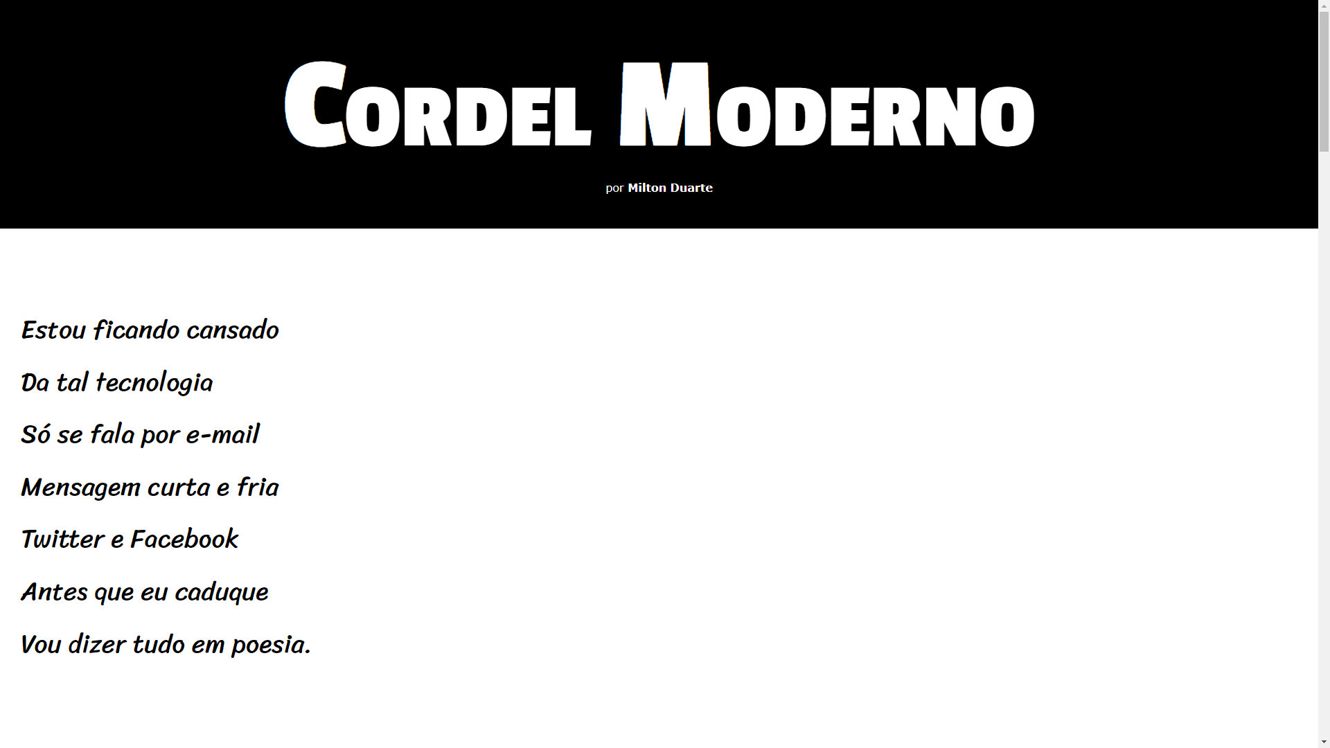 Cordel Moderno